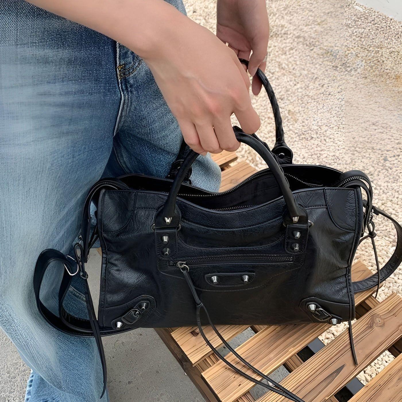 Wearclo | Salome Bag | Spacious Handbag in PU Leather | Black