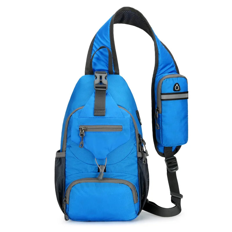 Wearclo | SecurePack | Anti-Theft Waterproof Multi-Pocket Shoulder Backpack – Lightweight Crossbody Travel Bag