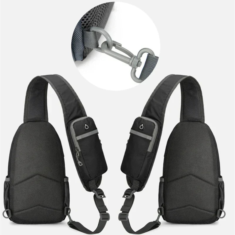 Wearclo | SecurePack | Anti-Theft Waterproof Multi-Pocket Shoulder Backpack – Lightweight Crossbody Travel Bag