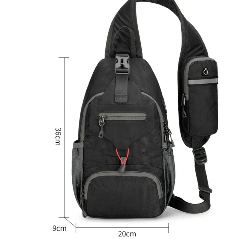 Wearclo | SecurePack | Anti-Theft Waterproof Multi-Pocket Shoulder Backpack – Lightweight Crossbody Travel Bag
