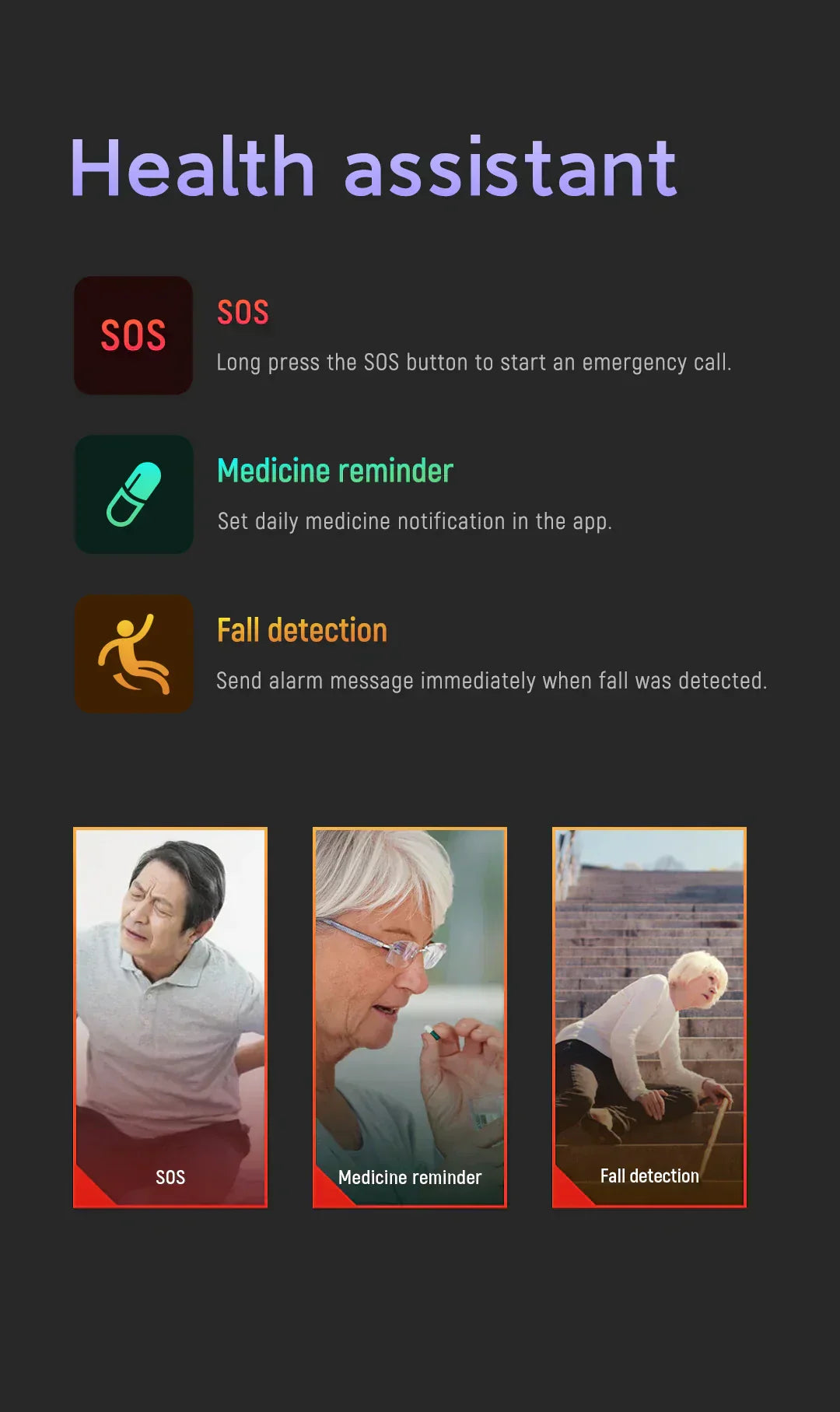 Wearclo | Senior Safety Watch with Fall Detection and GPS – Smart Care Smartwatch