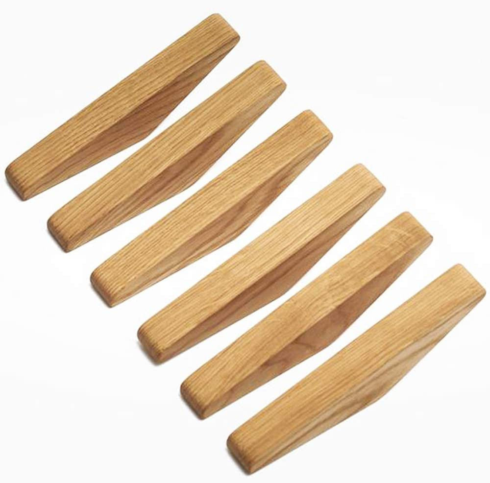 Wearclo | Set of Wall Hooks Nordhaak – 6 Minimalist Clothing Hooks Made of Solid Wood