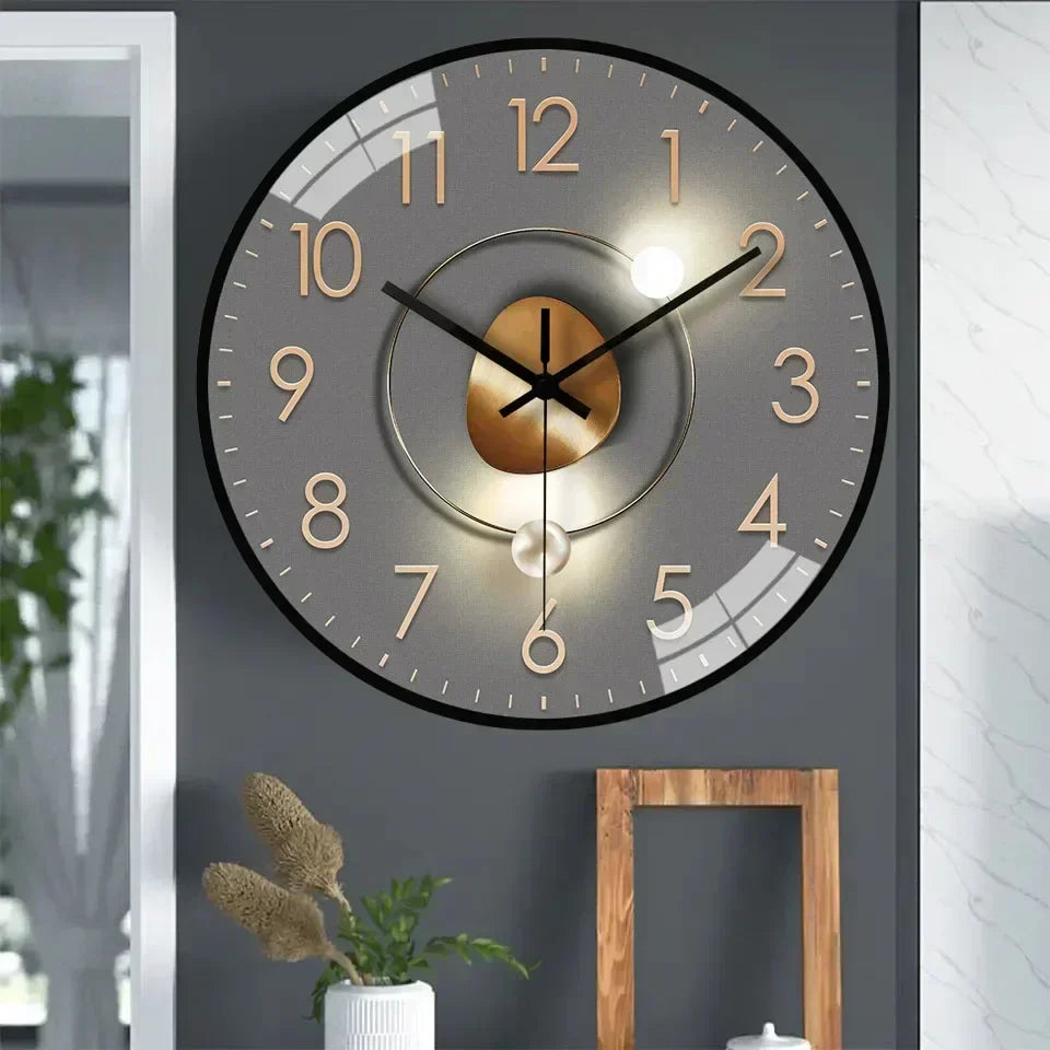 Wearclo | Silent Classic Wall Clock | Non-Ticking Elegant Timepiece for Bedroom & Office