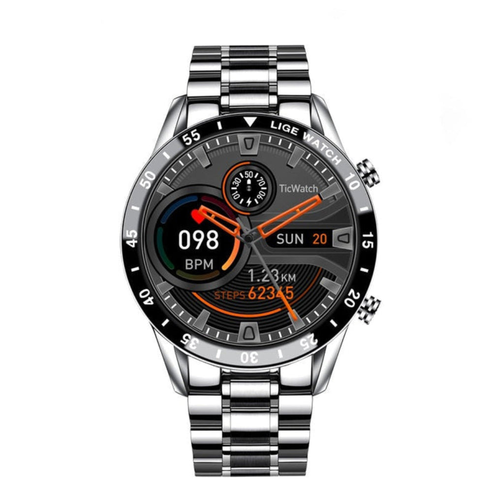 Wearclo | Smartwatch in Stainless Steel Modern Health Tracker