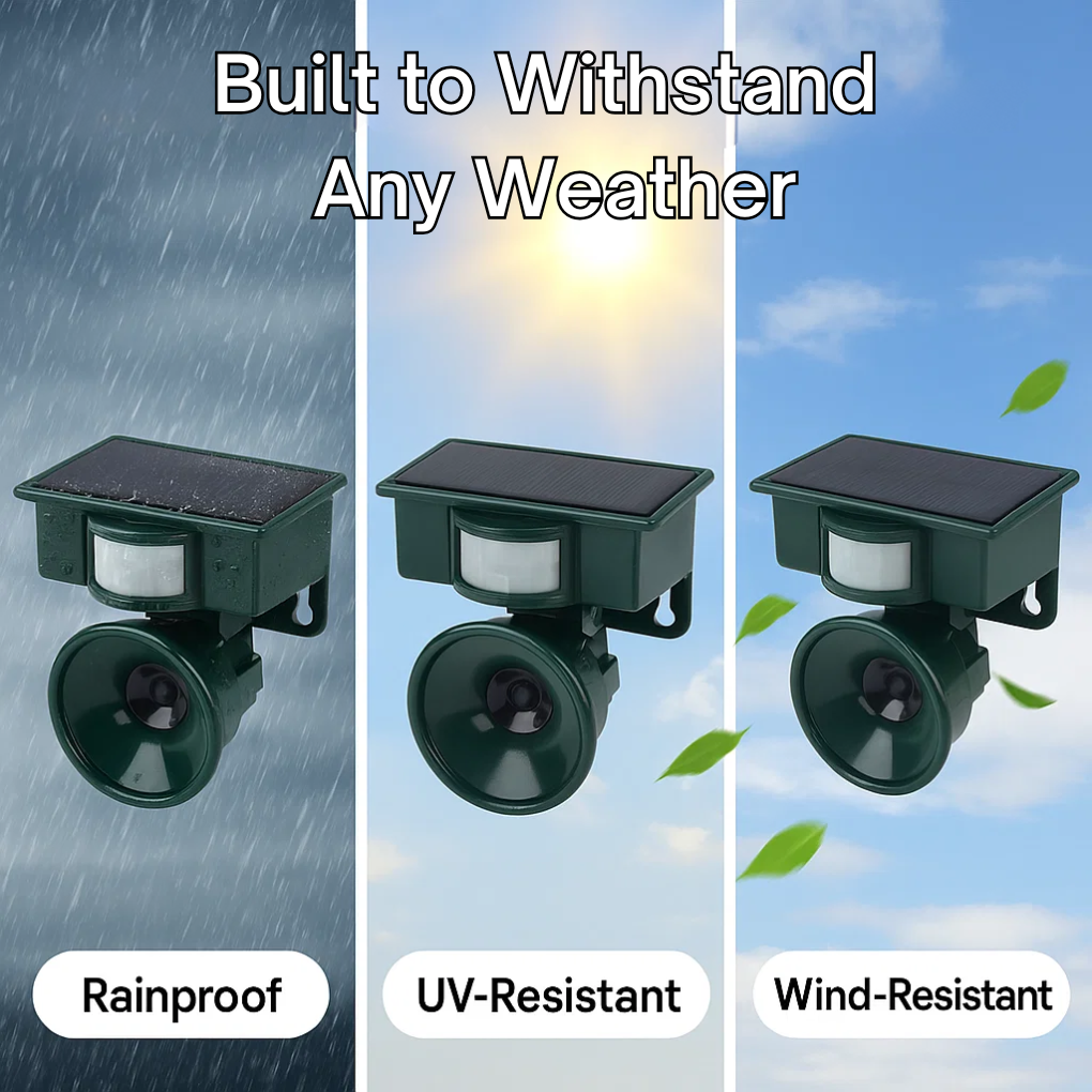 Wearclo | Solar Bird Repeller with Motion & Sound Sensor