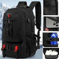 Wearclo | Tech Trek Pro 50-80L – The ultimate backpack with USB charging | Durable and spacious