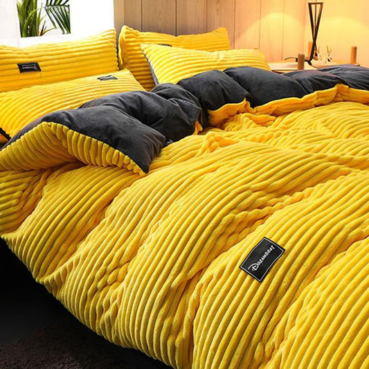 Wearclo | Thickened Corduroy Velvet Bedding Set