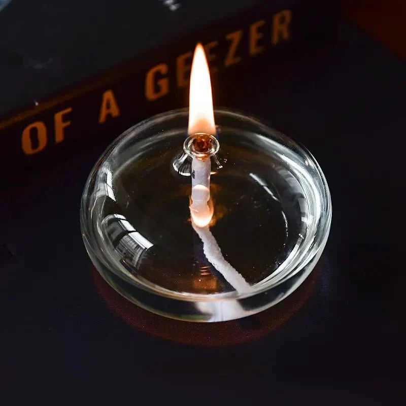 Wearclo | Transparent Oil Lamp Made of Glass as Candle Holder
