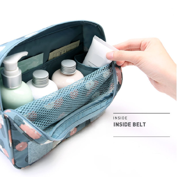Wearclo Travel Cosmetic Bag | Waterproof & with Hook | Foldable & Padded | For Women & Men