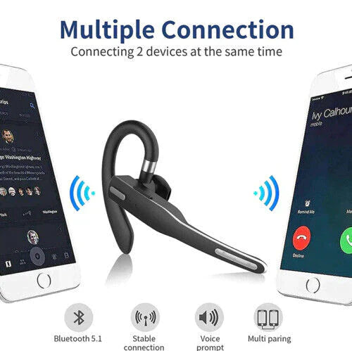 Wearclo | Trucker Dual Mic Wireless Bluetooth 5.1 Noise Cancelling Headset/Earphones