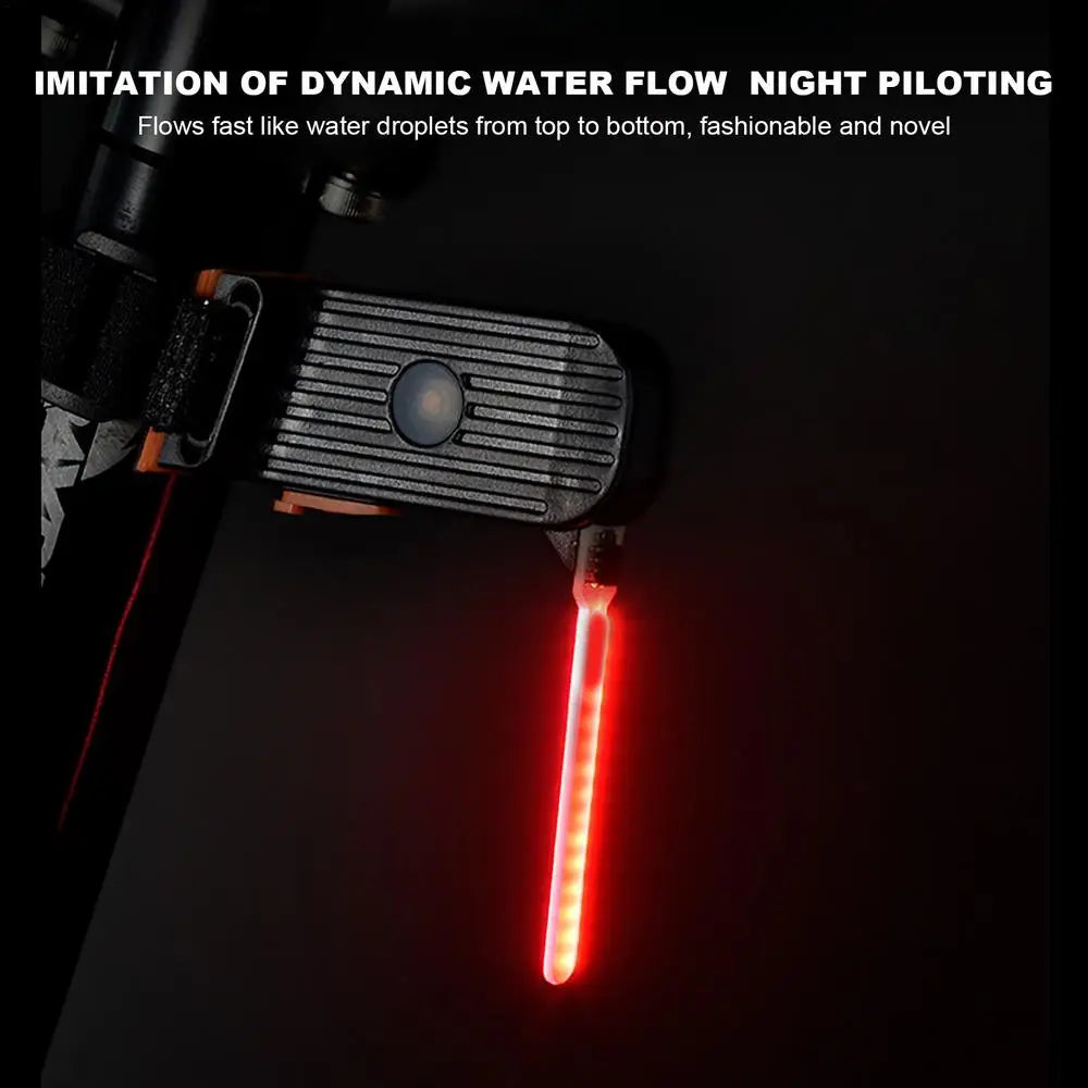 Wearclo | Ultra Bright LED Bicycle Rear Light with Water Flow Effect