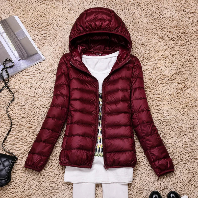 Wearclo | Ultralight Women's Down Jacket with Hood