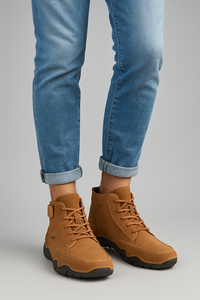 Unisex Natural Feel Lace-Up Boots
