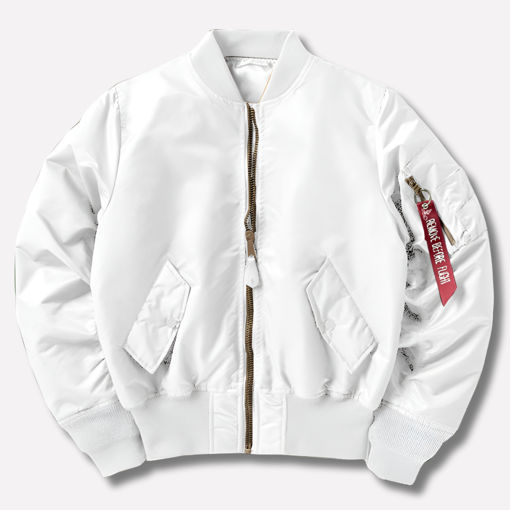Wearclo | Unisex Bomber Jacket with Zipper