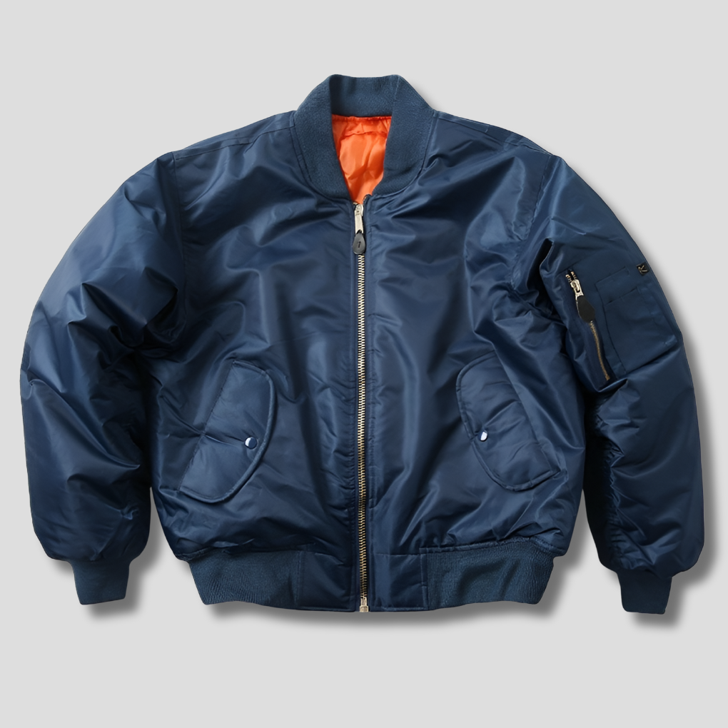 Wearclo | Unisex Bomber Jacket with Zipper