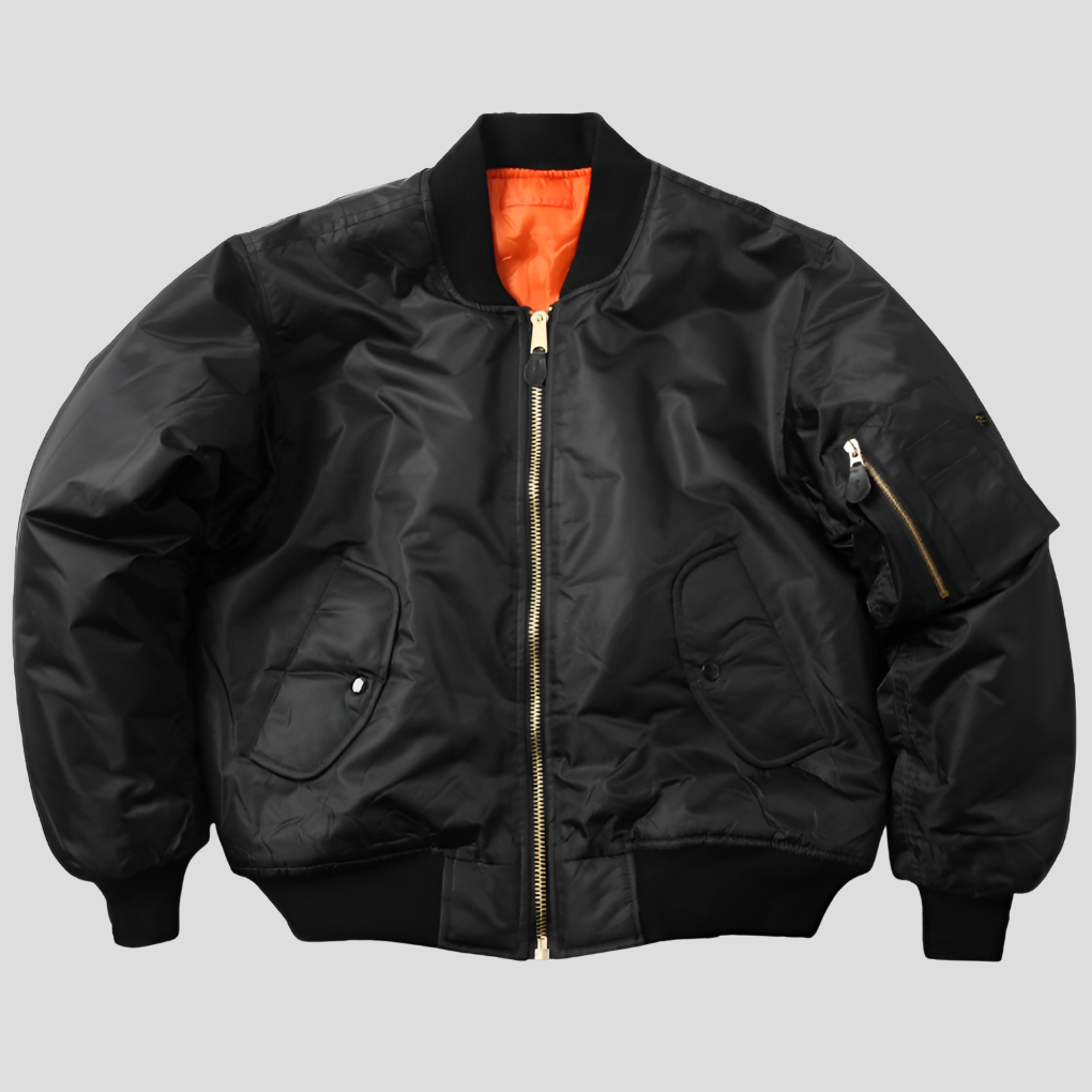 Wearclo | Unisex Classic Bomber Jacket with Ribbed Collar
