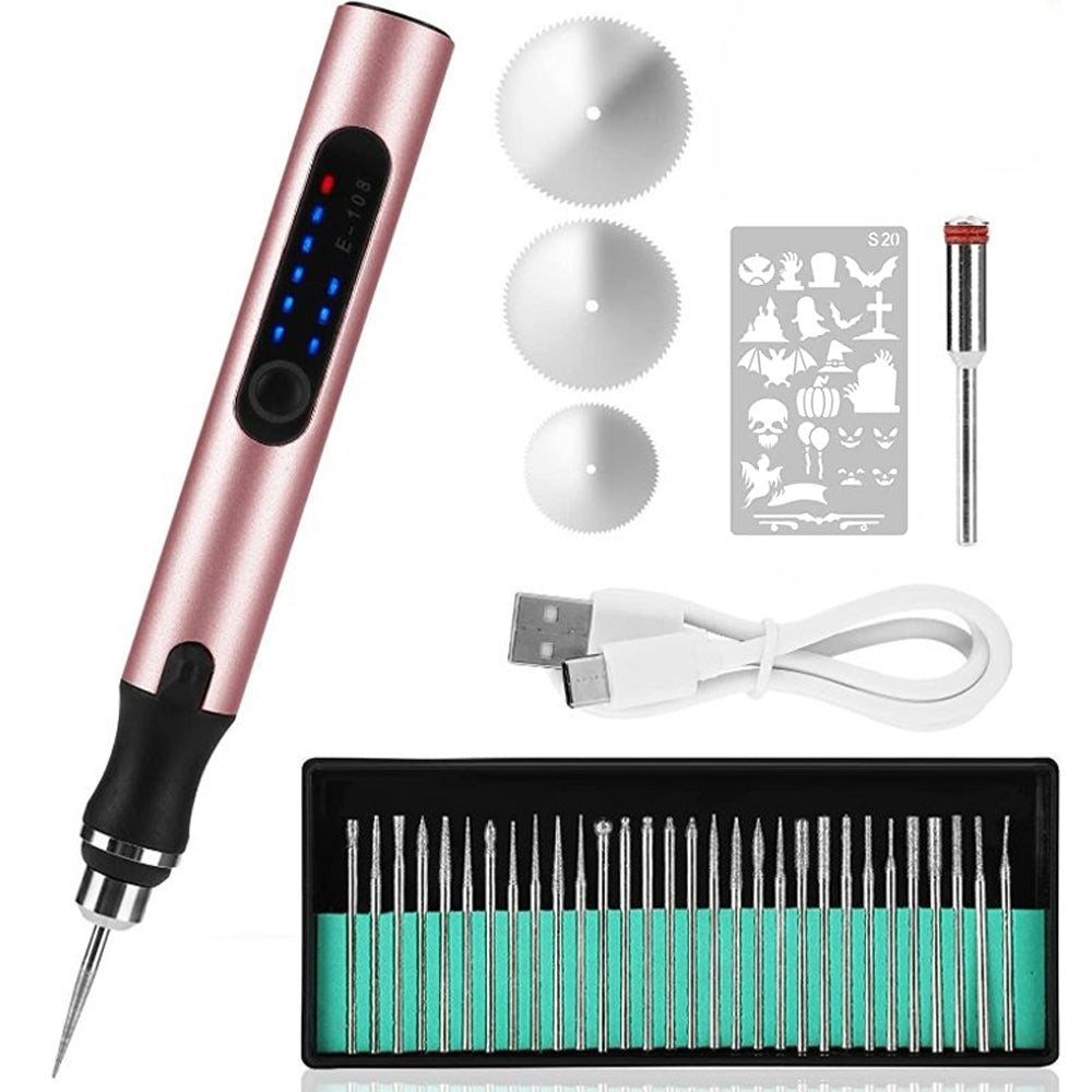 Wearclo | USB Rechargeable Engraving Pen | Precise and Quiet | Metal, Adjustable Speed