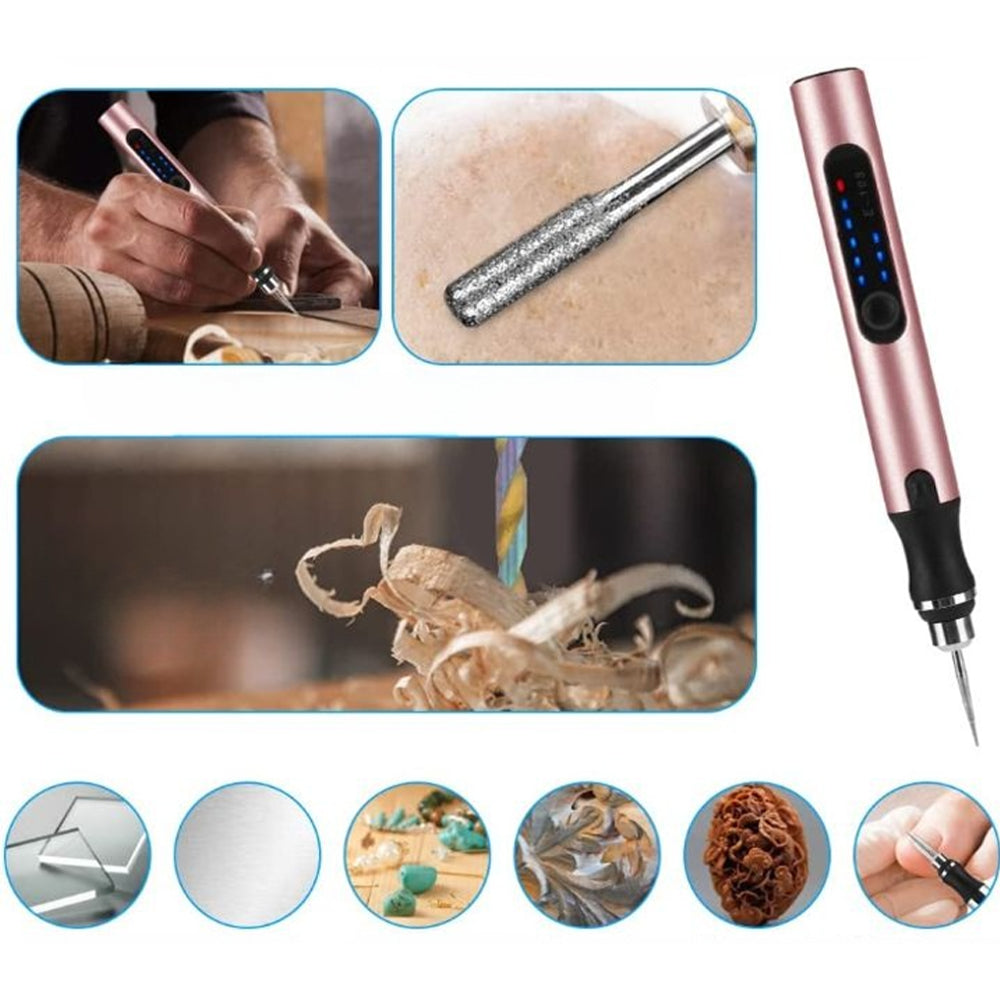 Wearclo | USB Rechargeable Engraving Pen | Precise and Quiet | Metal, Adjustable Speed