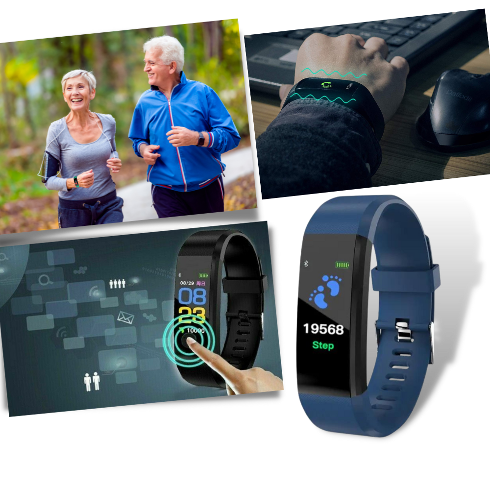 Wearclo | VitaWatch | Senior Smartwatch with Health Monitor and Large LED Screen