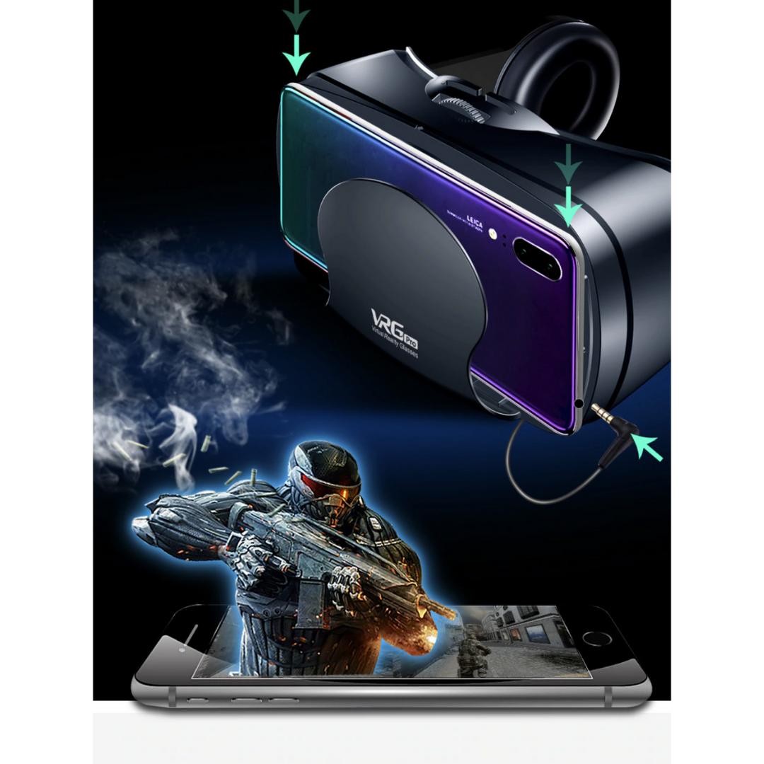 Wearclo | VR Headset with Integrated Headphones for Smartphones