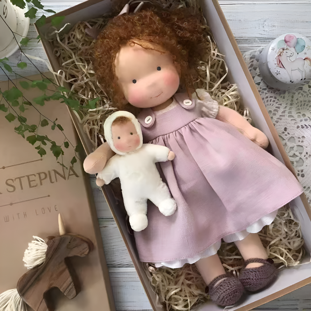 Wearclo | Waldorf Doll - Handmade Fabric Doll for Imaginative Play