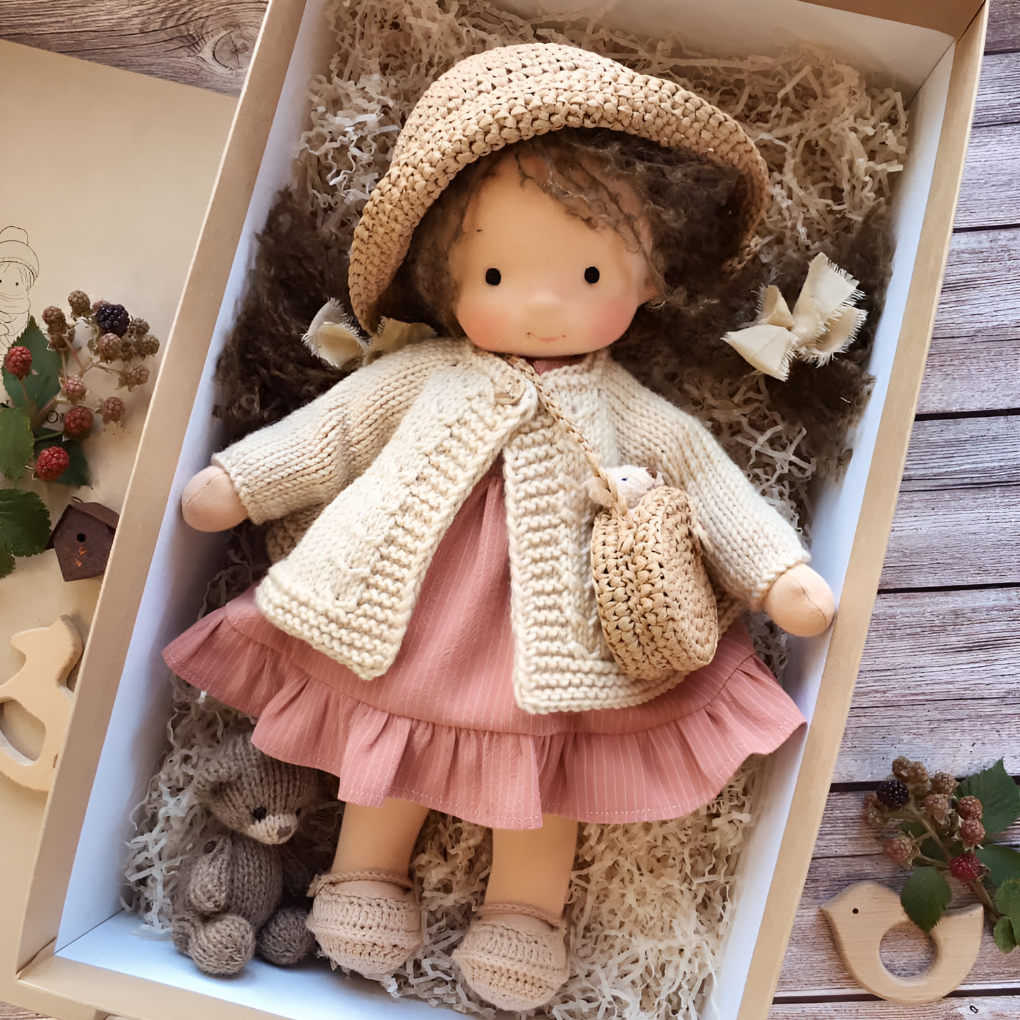 Wearclo | Waldorf Doll - Handmade Fabric Doll for Imaginative Play