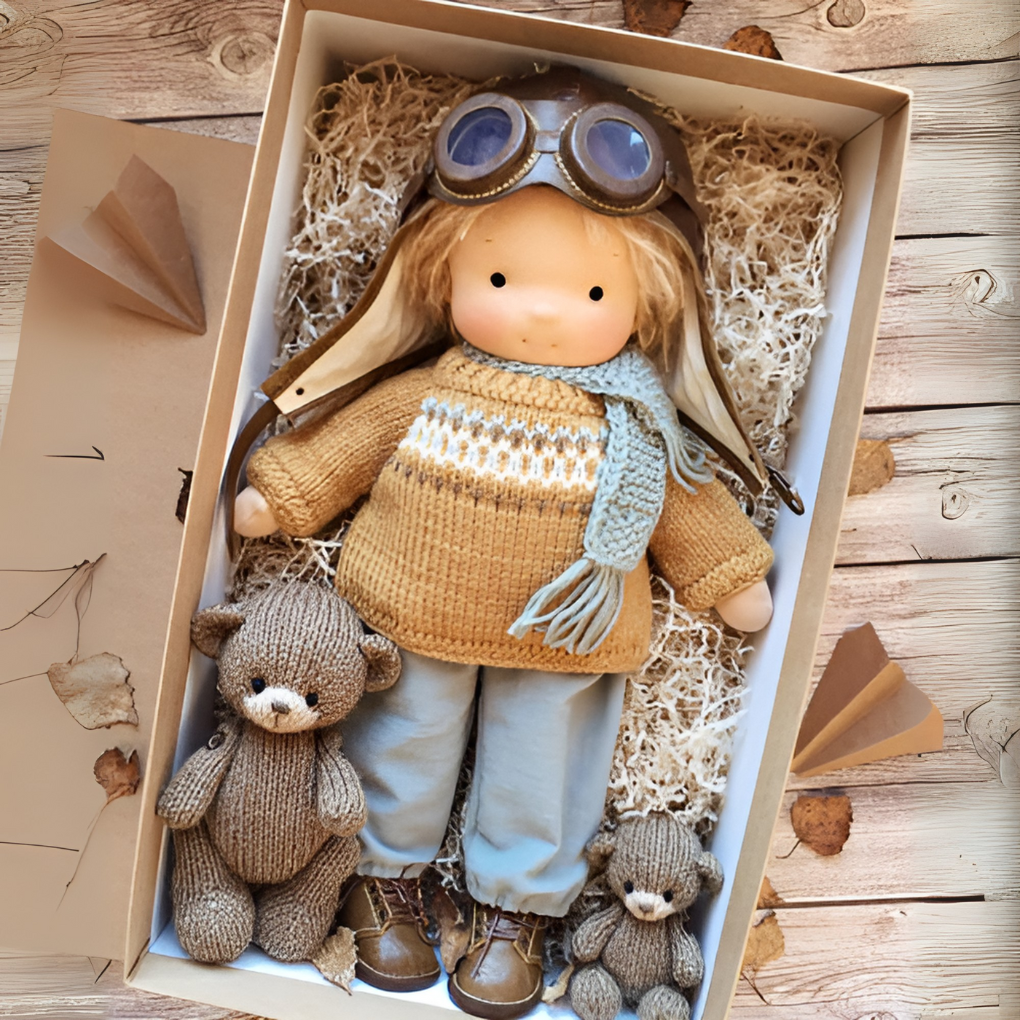 Wearclo | Waldorf Doll - Handmade Fabric Doll for Imaginative Play