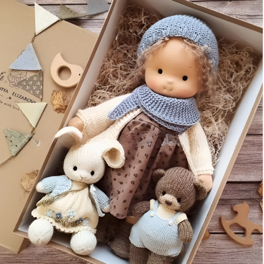 Wearclo | Waldorf Doll - Handmade Fabric Doll for Imaginative Play