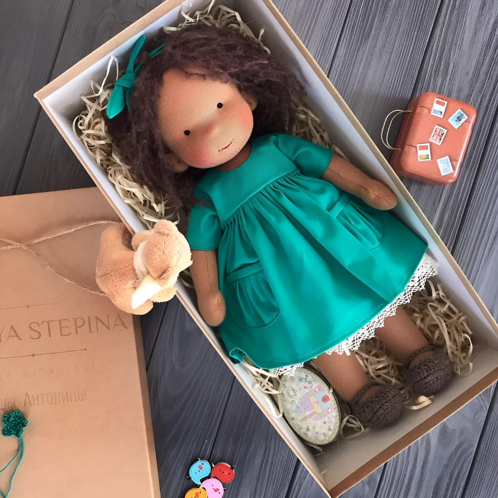 Wearclo | Waldorf Doll - Handmade Fabric Doll for Imaginative Play