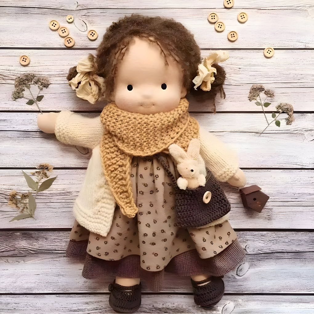 Wearclo | Waldorf Doll - Handmade Fabric Doll for Imaginative Play