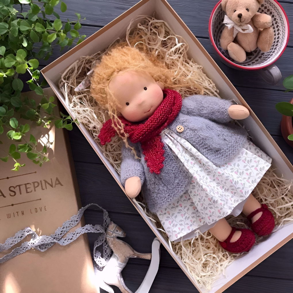 Wearclo | Waldorf Doll - Handmade Fabric Doll for Imaginative Play