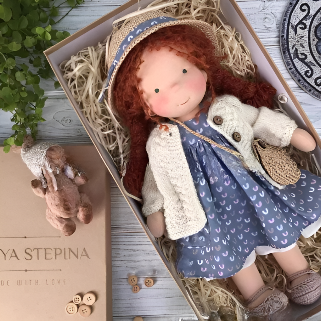 Wearclo | Waldorf Doll - Handmade Fabric Doll for Imaginative Play
