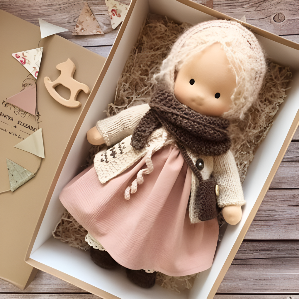Wearclo | Waldorf Doll - Handmade Fabric Doll for Imaginative Play