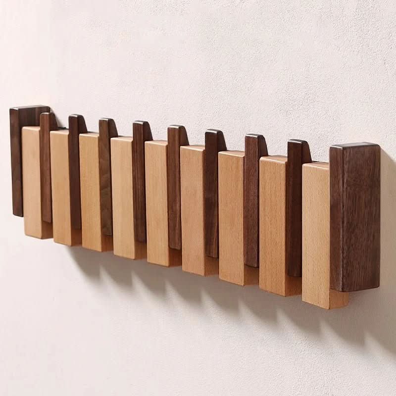 Wearclo | Wall Coat Rack in Piano Design | Handmade Wood | Natural