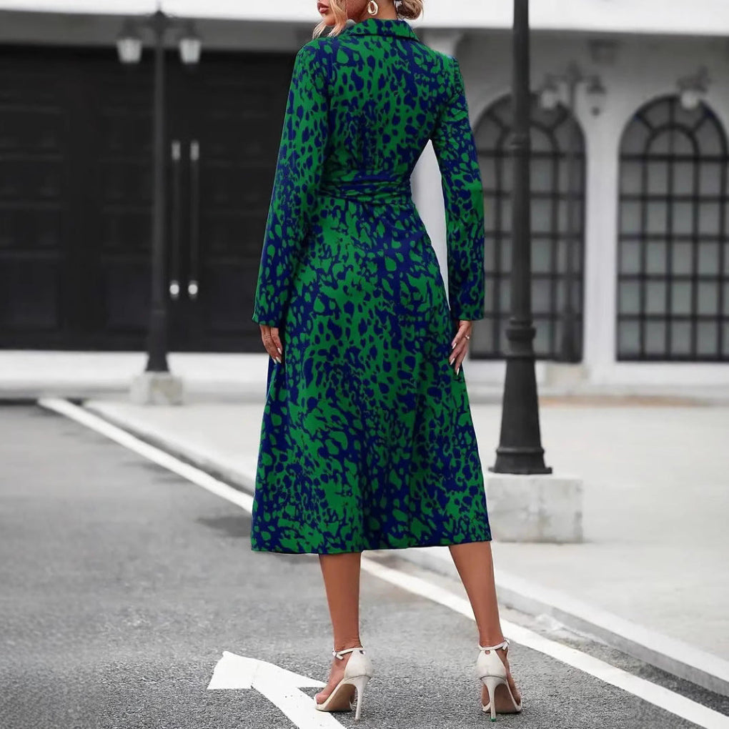 Wearclo | Women's Belted Midi Shirt Dress