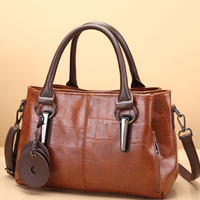 Wearclo | Women's Boston Handbag with Embossed Croc Texture