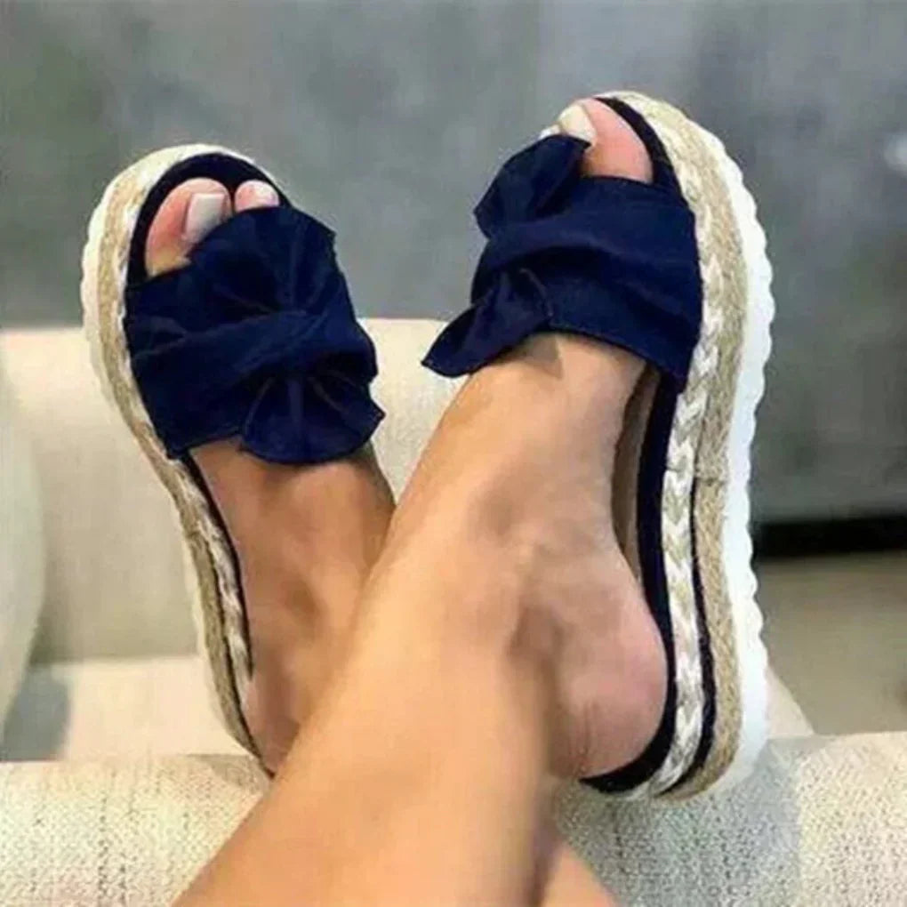 Wearclo | Women's Bow Platform Sandals