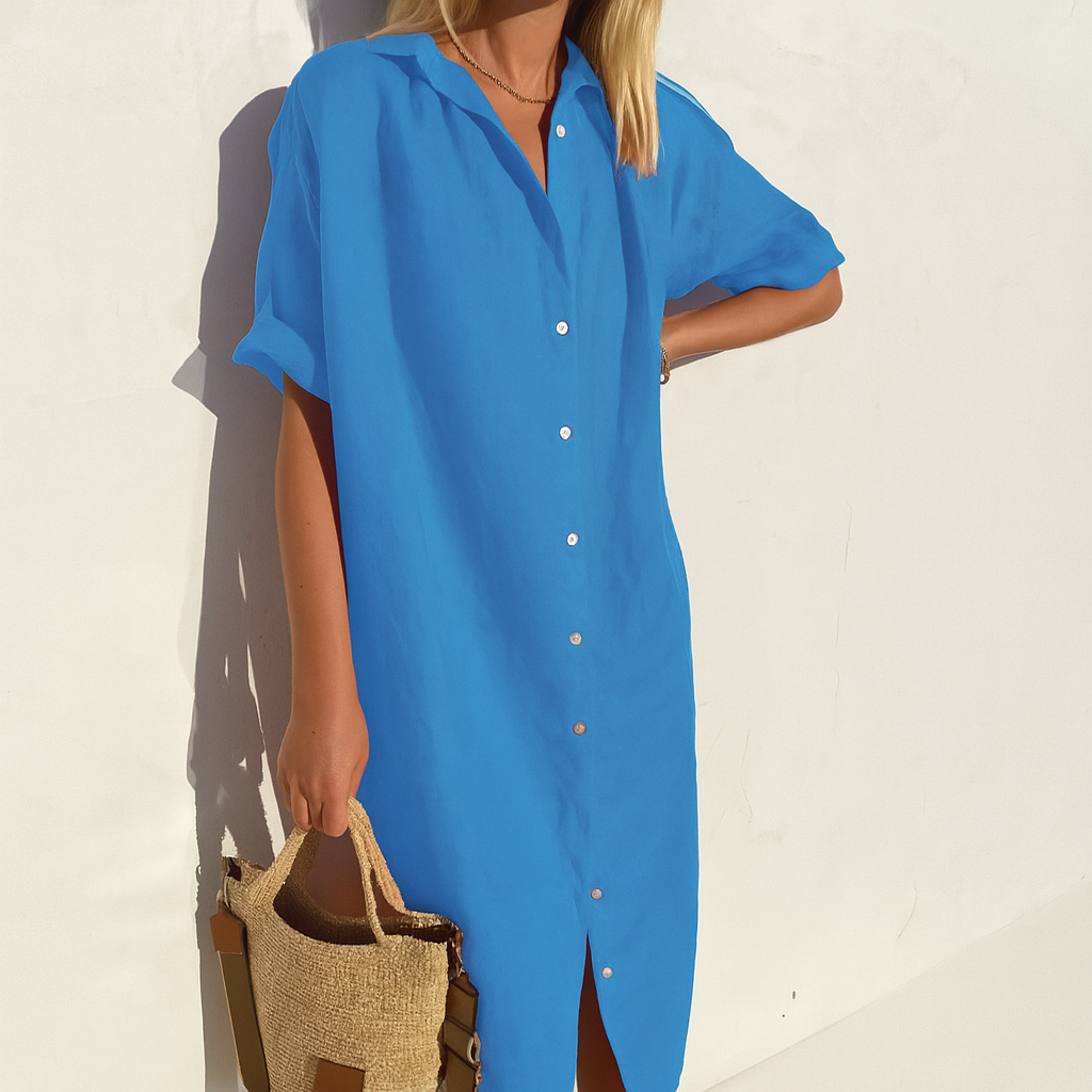 Wearclo | Women's Button-Down Shirt Dress
