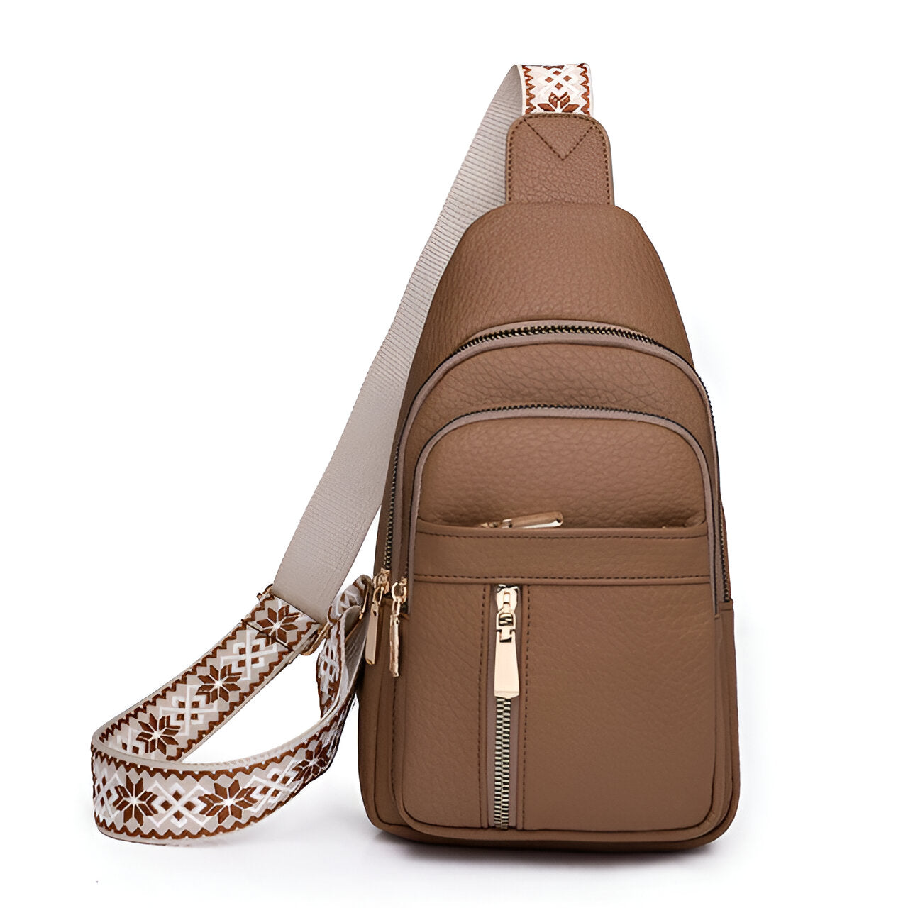 Wearclo | Women's Chest Bag with Patterned Strap