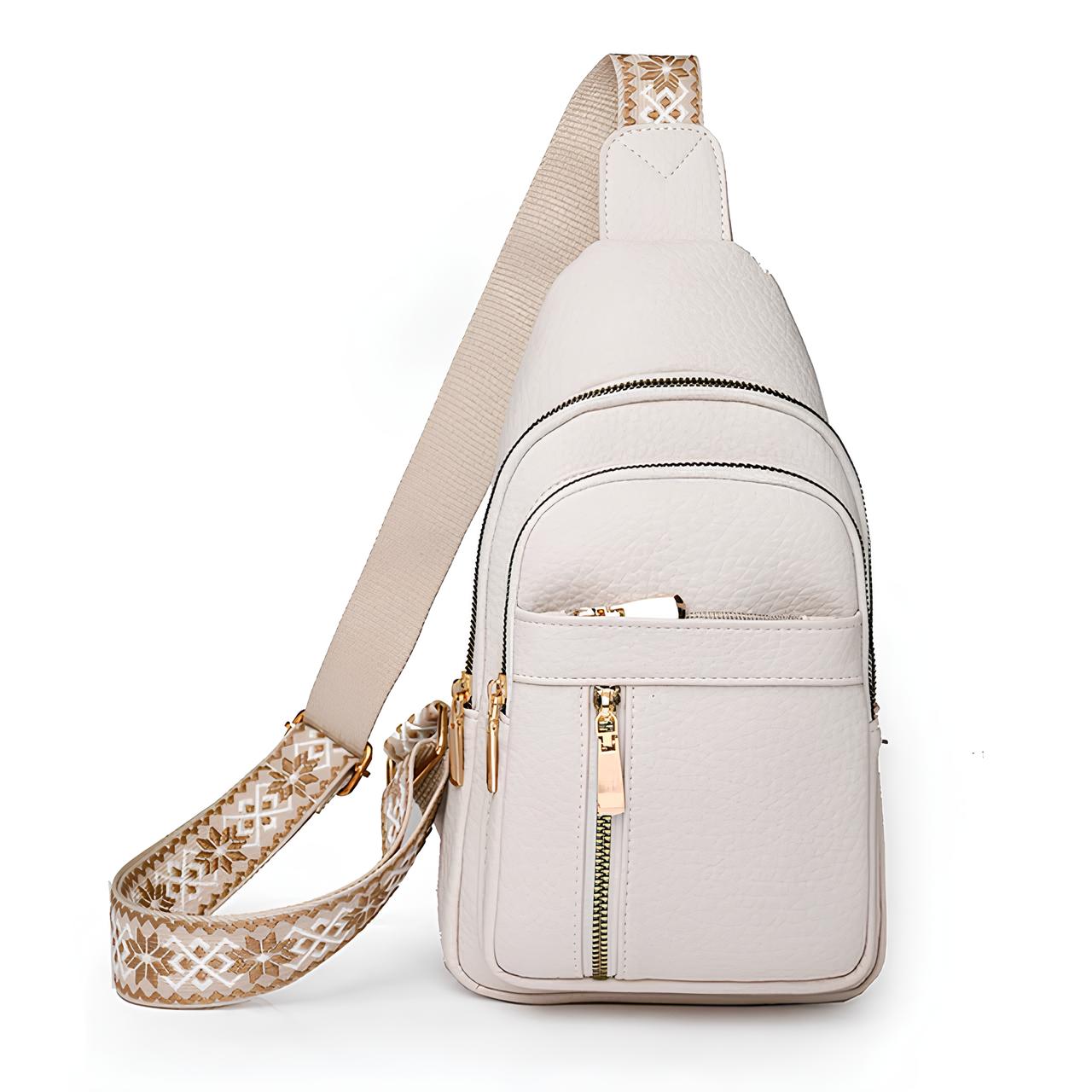 Wearclo | Women's Crossbody Sling Bag with Geometric Strap