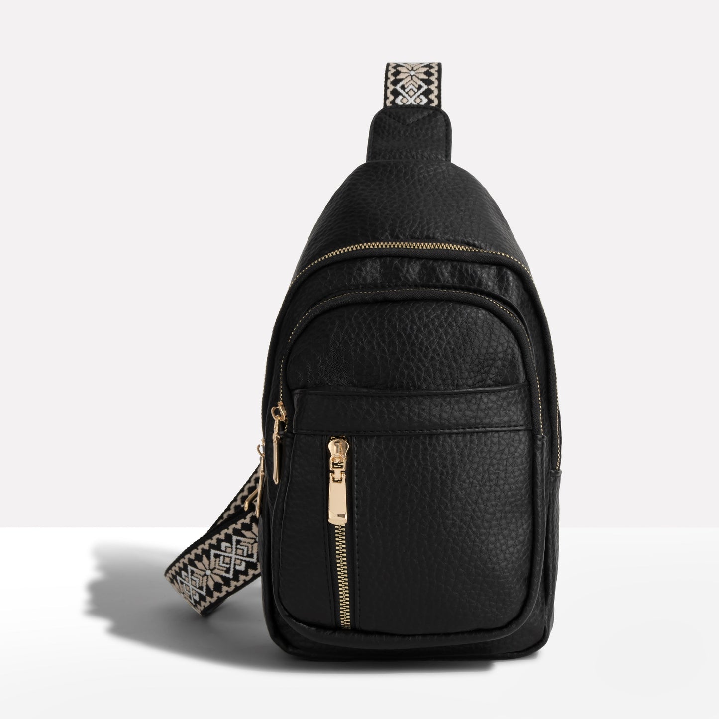 Wearclo | Women's Crossbody Sling Bag with Geometric Strap