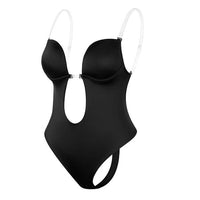 Wearclo | Deep Plunge Backless Shaping Bodysuit