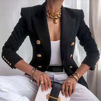 Classic Double-Breasted Suit Jacket