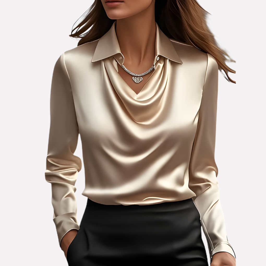 Wearclo | Women's Draped Neck Blouse