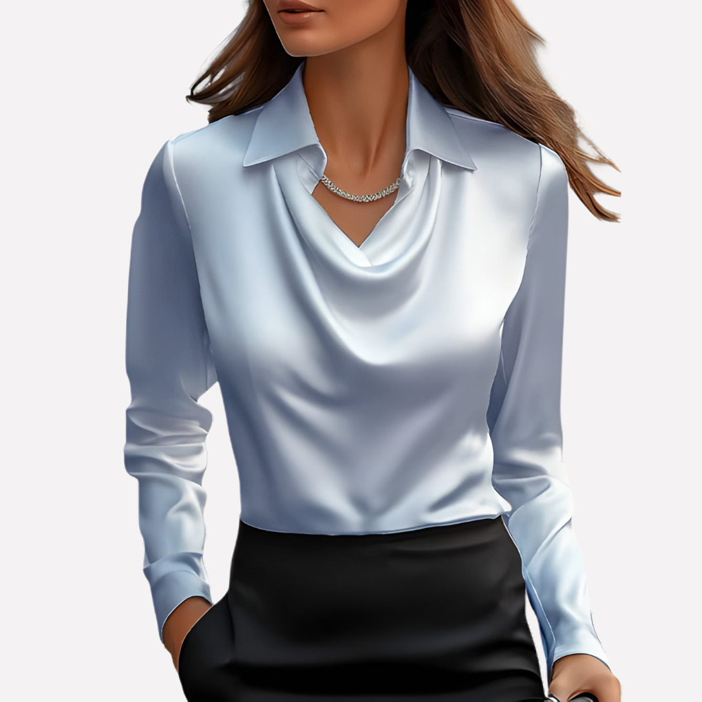 Wearclo | Women's Draped Neck Blouse