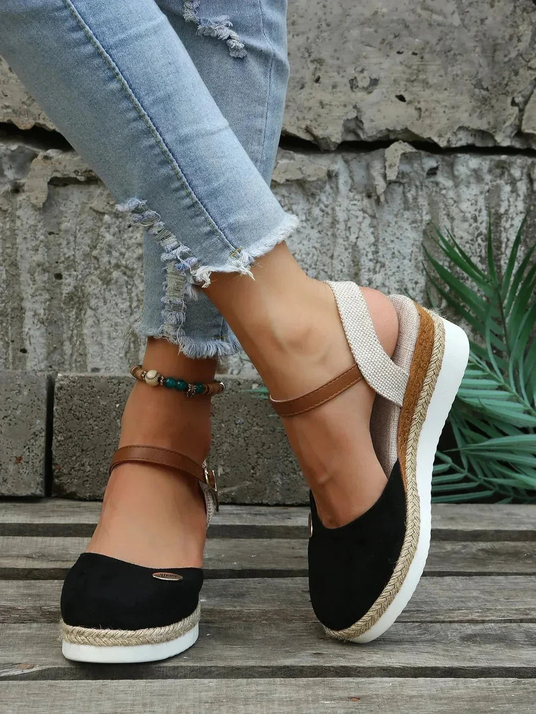 Wearclo | Women's Espadrille Platform Sandals