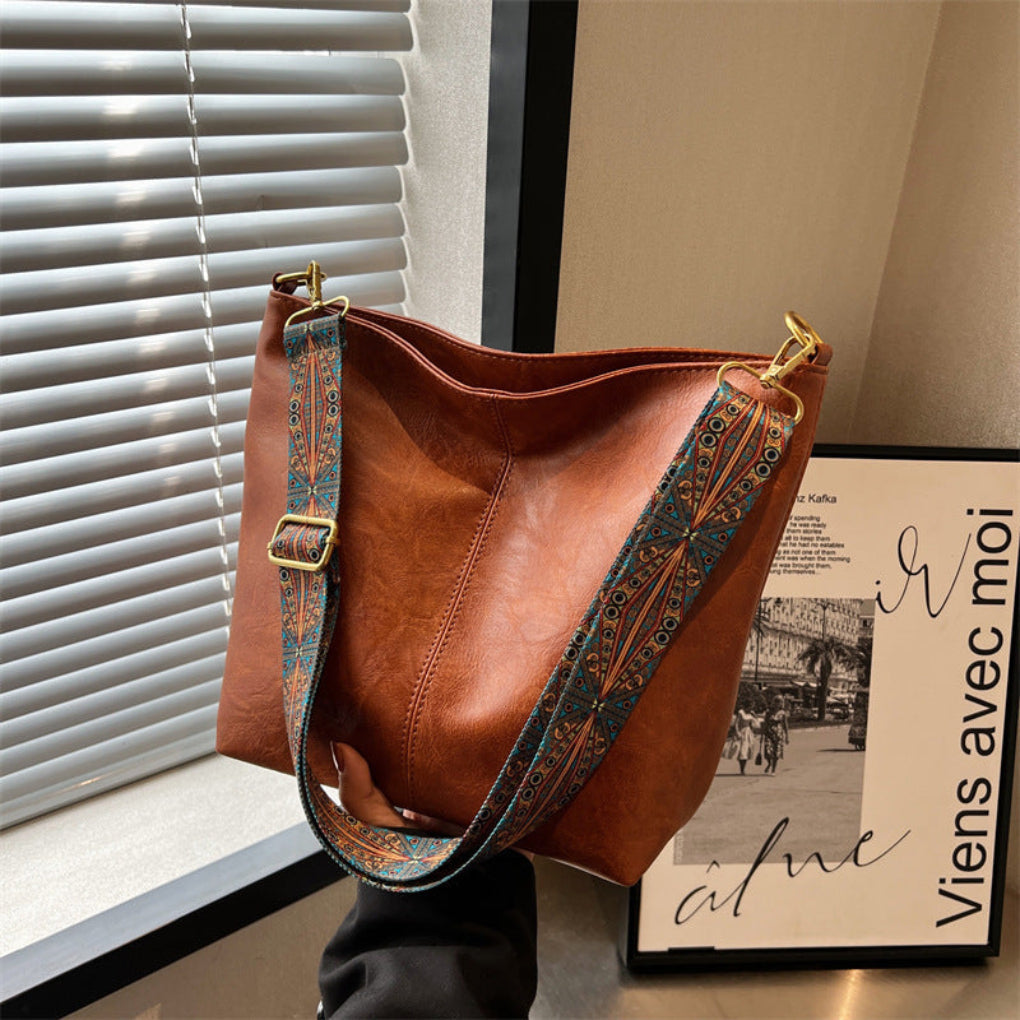 Wearclo | Women's Hobo Bag with Patterned Strap