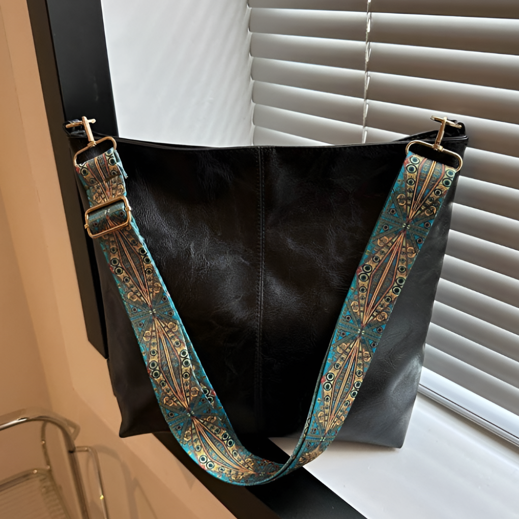 Wearclo | Women's Hobo Bag with Patterned Strap