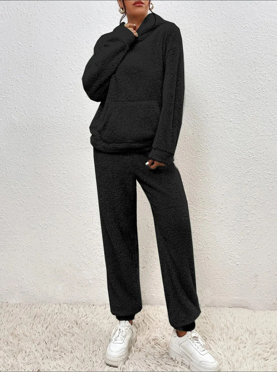 Wearclo | Women's Hooded Fleece Loungewear Set
