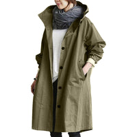 Wearclo | Mid-Length Hooded Rain Jacket